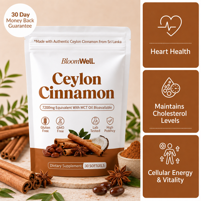 Ceylon Cinnamon 7200mg Equivalent with MCT Oil