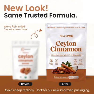Ceylon Cinnamon 7200mg Equivalent with MCT Oil