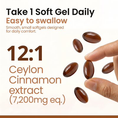 Ceylon Cinnamon 7200mg Equivalent with MCT Oil